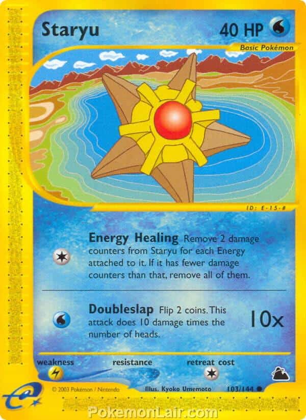 2003 Pokemon Trading Card Game Skyridge Set 103 Staryu