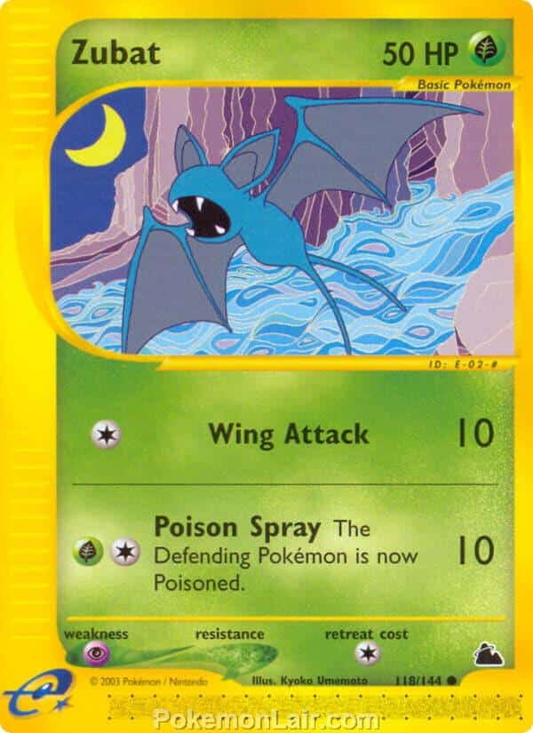 2003 Pokemon Trading Card Game Skyridge Set 118 Zubat