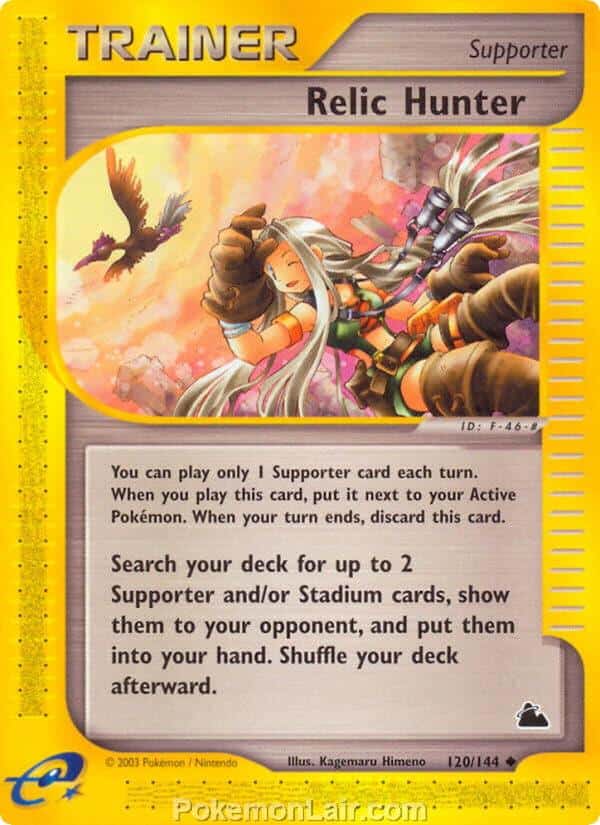 2003 Pokemon Trading Card Game Skyridge Set 120 Relic Hunter