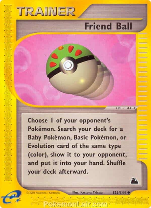 2003 Pokemon Trading Card Game Skyridge Set 126 Friend Ball