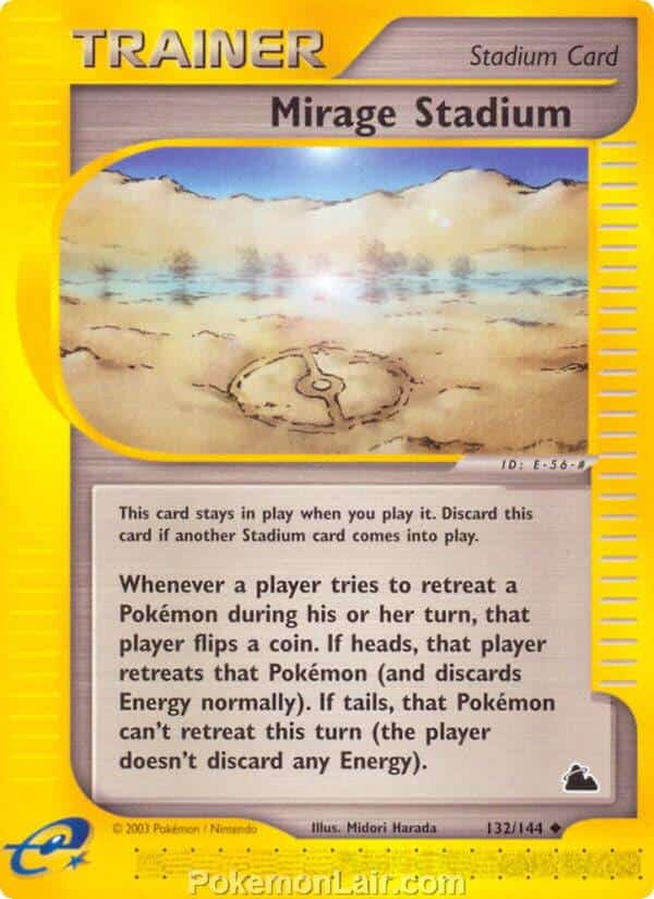 2003 Pokemon Trading Card Game Skyridge Set 132 Mirage Stadium