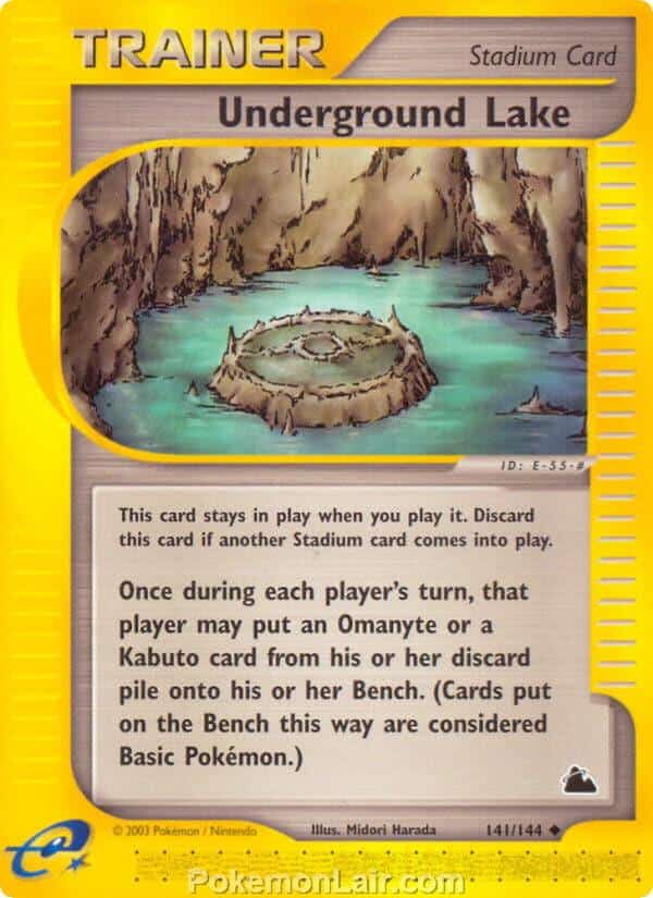 2003 Pokemon Trading Card Game Skyridge Set 141 Underground Lake