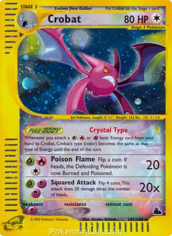 2003 Pokemon Trading Card Game Skyridge Set 147 Crobat