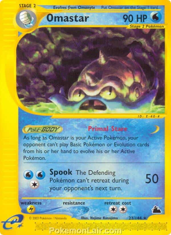 2003 Pokemon Trading Card Game Skyridge Set 23 Omastar