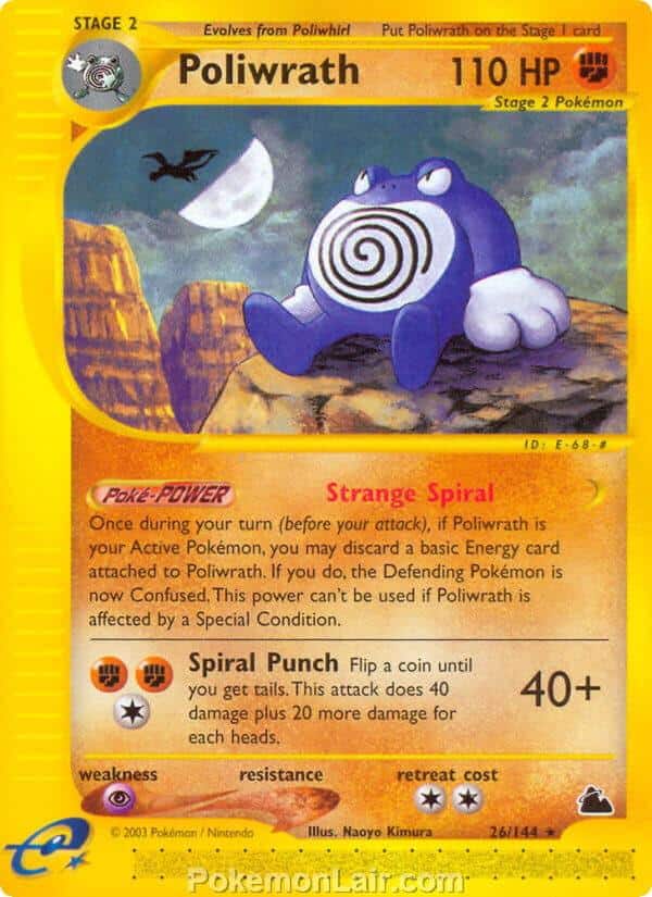 2003 Pokemon Trading Card Game Skyridge Set 26 Poliwrath