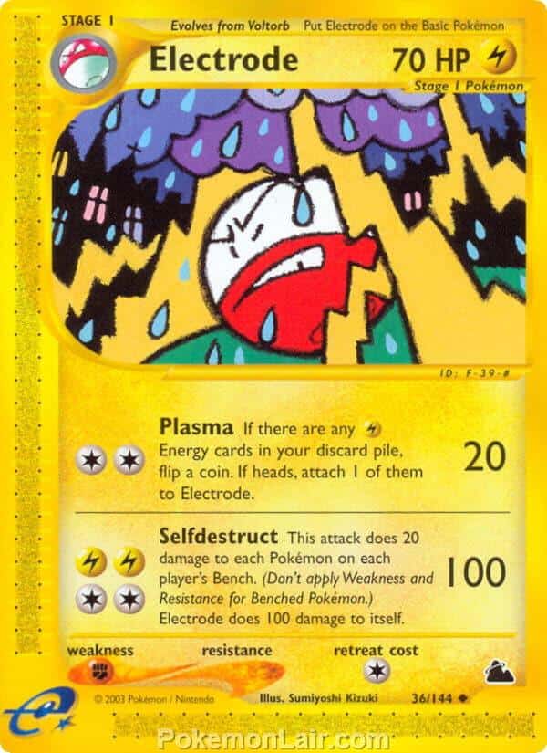 2003 Pokemon Trading Card Game Skyridge Set 36 Electrode