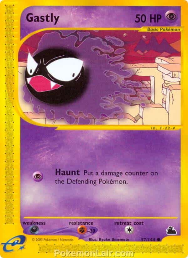 2003 Pokemon Trading Card Game Skyridge Set 57 Gastly