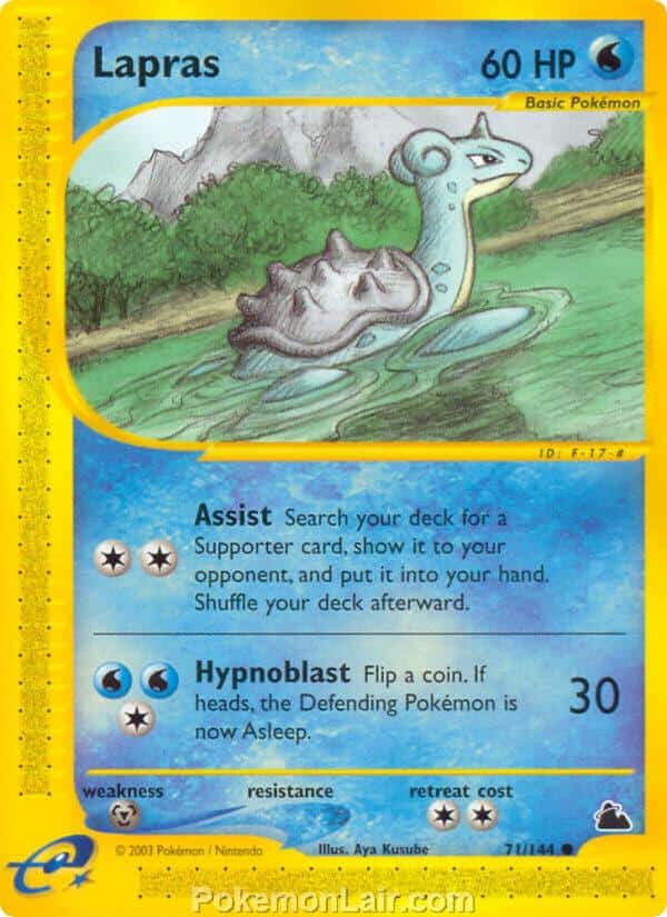2003 Pokemon Trading Card Game Skyridge Set 71 Lapras