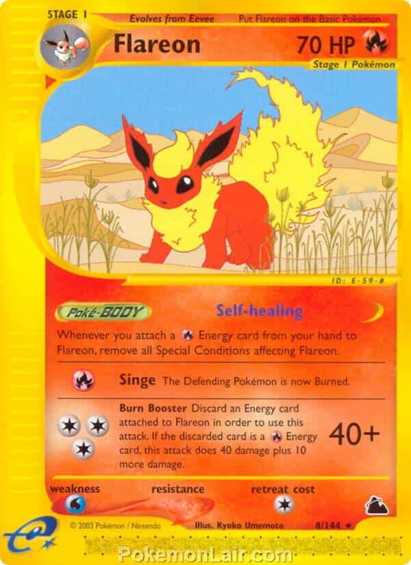 2003 Pokemon Trading Card Game Skyridge Set 8 Flareon