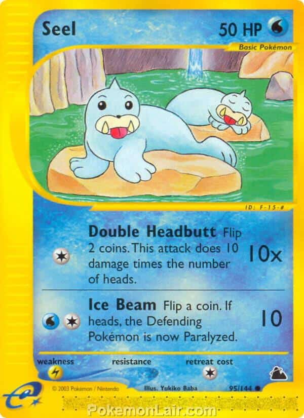 2003 Pokemon Trading Card Game Skyridge Set 95 Seel