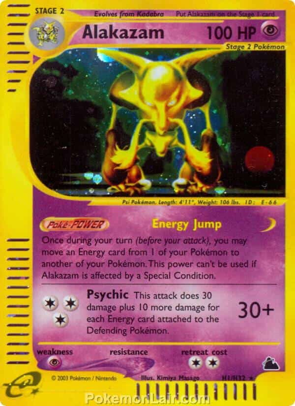 2003 Pokemon Trading Card Game Skyridge Set H1 Alakazam