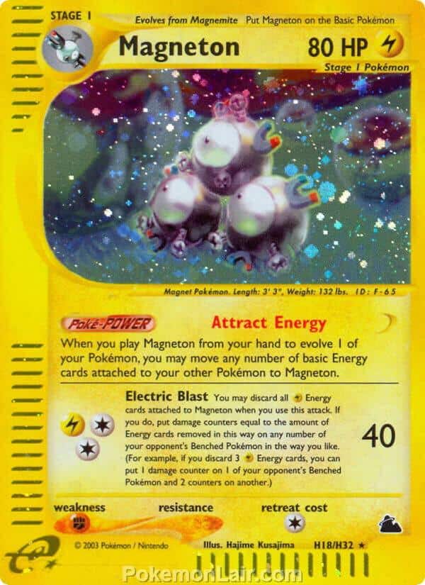 2003 Pokemon Trading Card Game Skyridge Set H18 Magneton