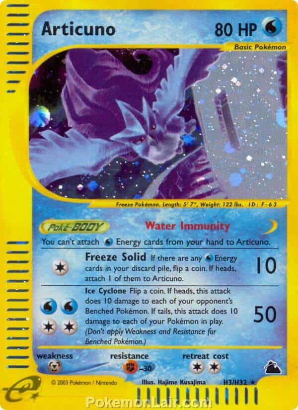 2003 Pokemon Trading Card Game Skyridge Set H3 Articumo