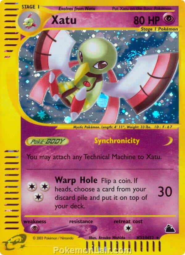 2003 Pokemon Trading Card Game Skyridge Set H32 Xatu