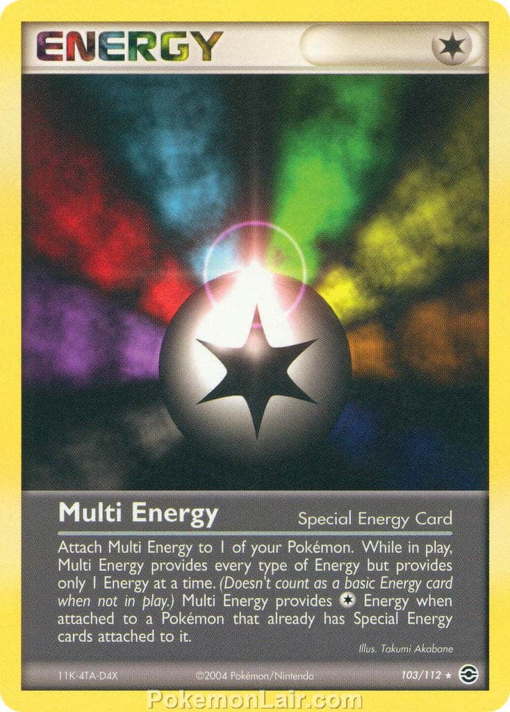 2004 Pokemon Trading Card Game EX Fire Red and Leaf Green Price List 103 Multi Energy