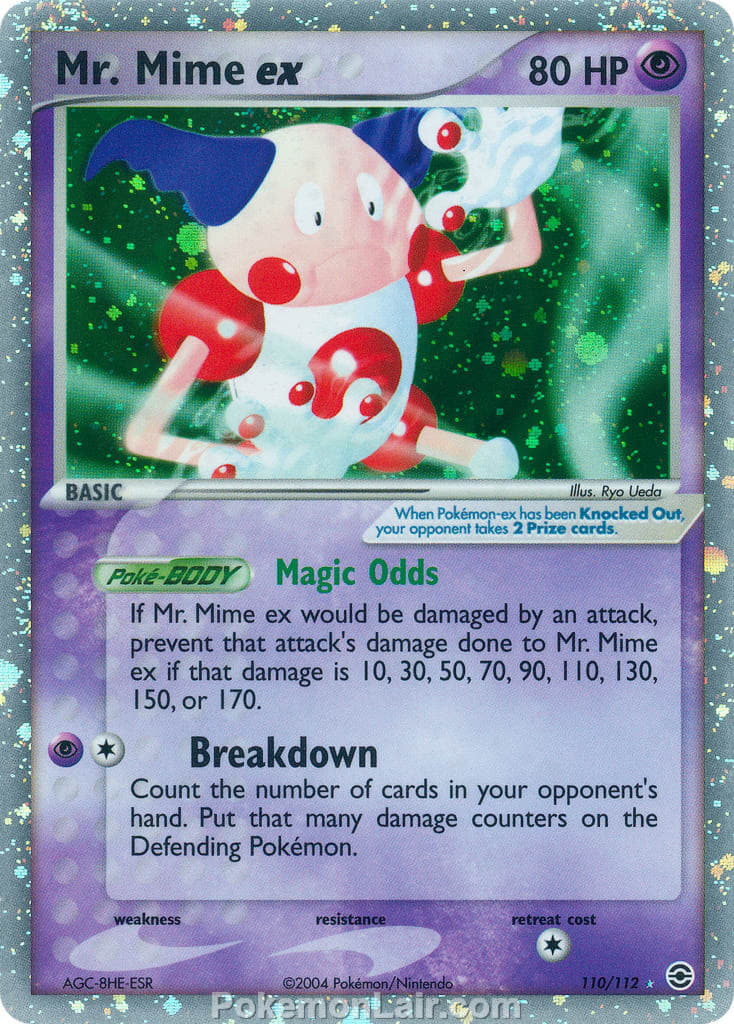 2004 Pokemon Trading Card Game EX Fire Red and Leaf Green Price List 110 Mr Mime EX