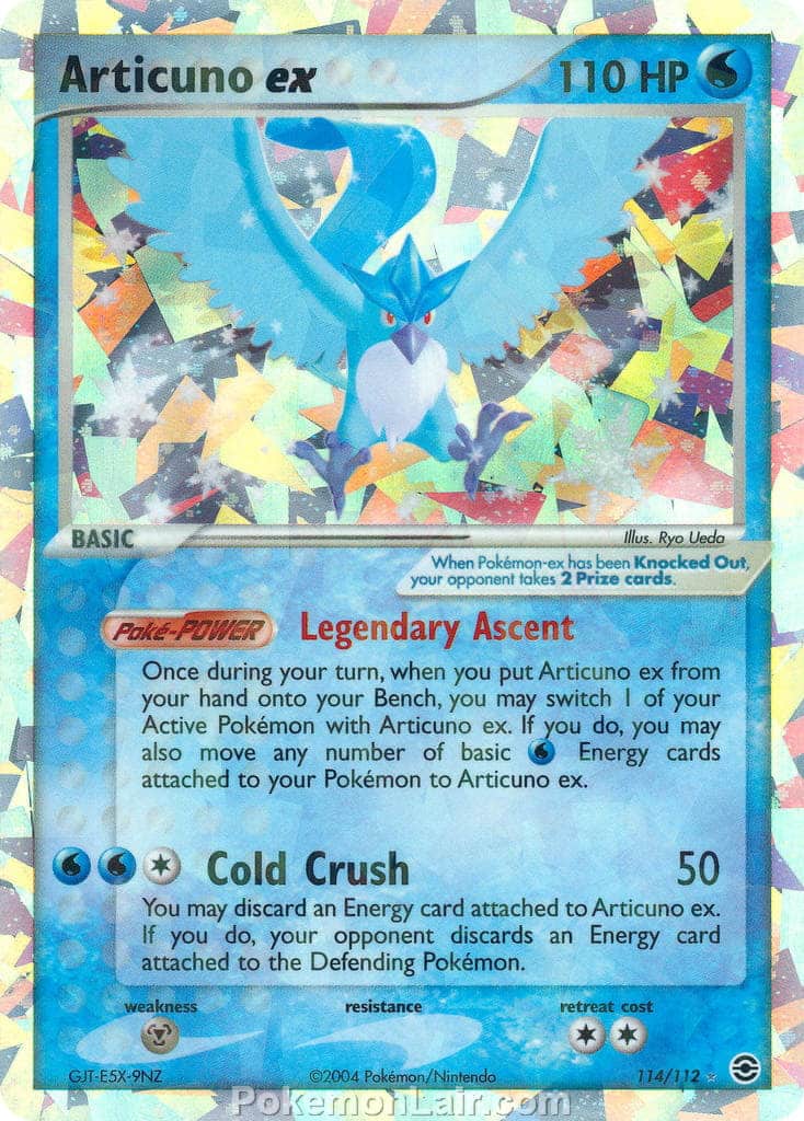 2004 Pokemon Trading Card Game EX Fire Red and Leaf Green Price List 114 Articuno EX