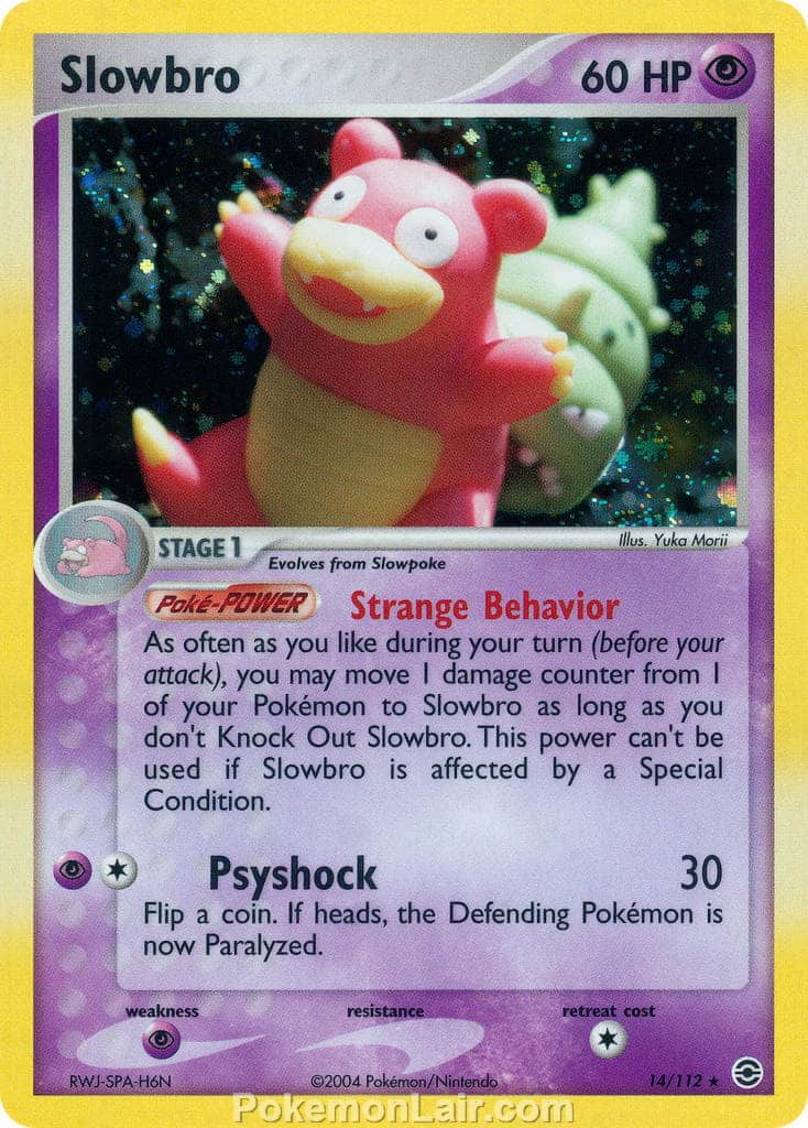 2004 Pokemon Trading Card Game EX Fire Red and Leaf Green Price List 14 Slowbro