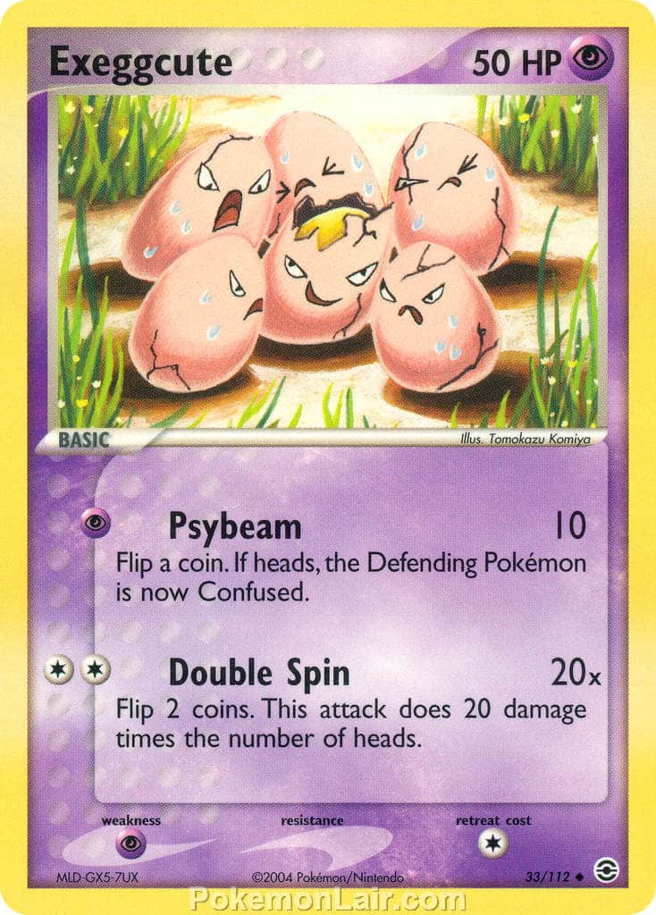 2004 Pokemon Trading Card Game EX Fire Red and Leaf Green Price List 33 Exeggcute
