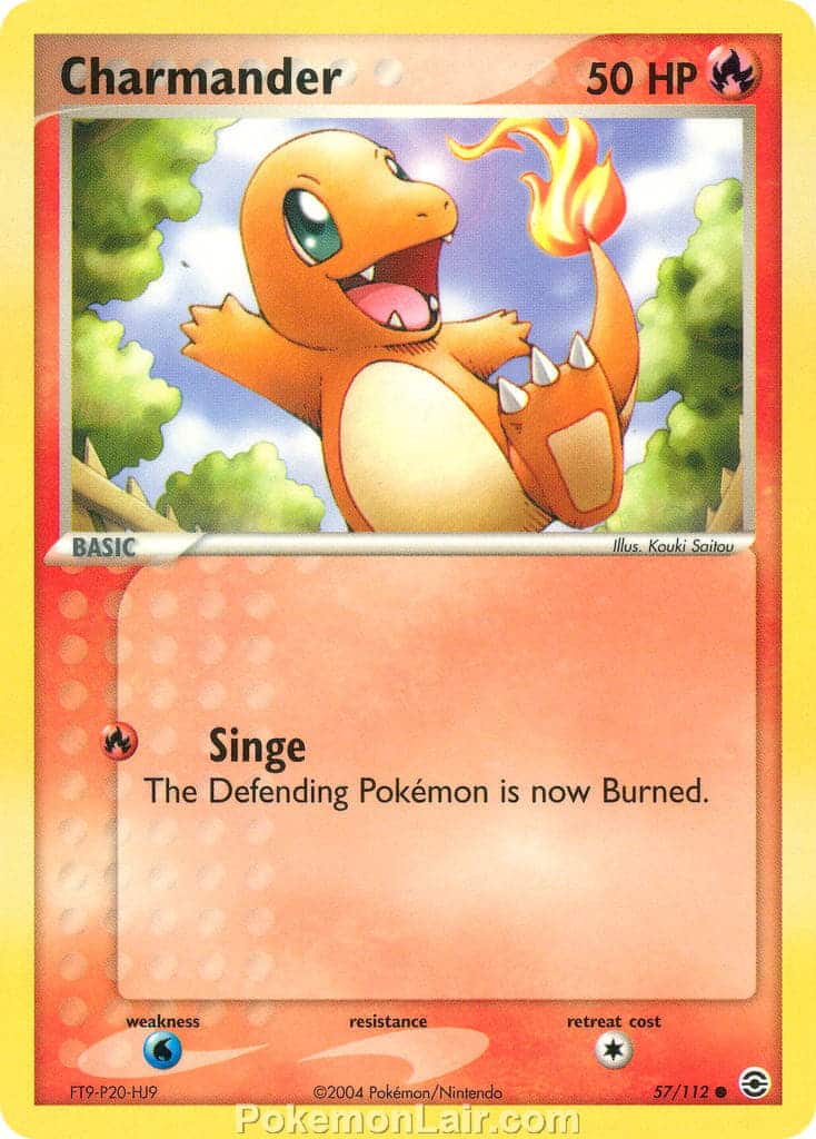 2004 Pokemon Trading Card Game EX Fire Red and Leaf Green Price List 57 Charmander
