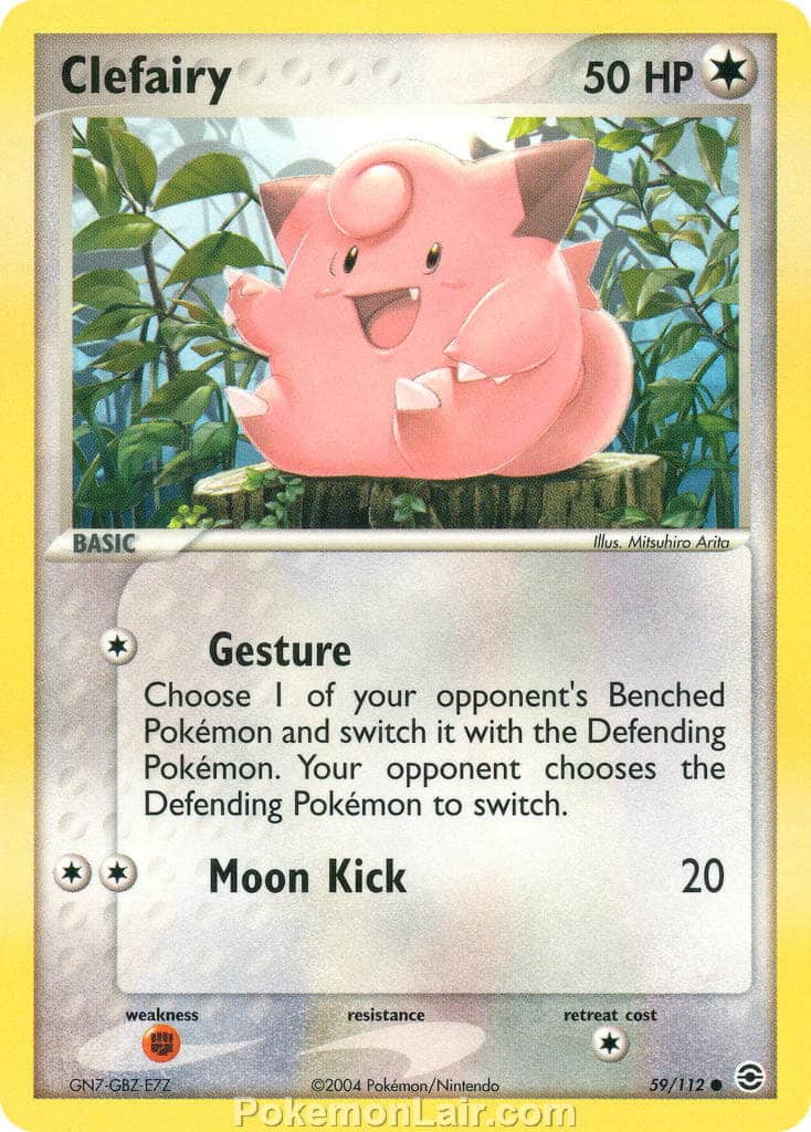 2004 Pokemon Trading Card Game EX Fire Red and Leaf Green Price List 59 Clefairy