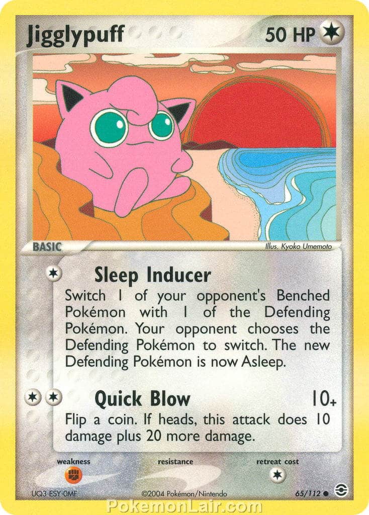 2004 Pokemon Trading Card Game EX Fire Red and Leaf Green Price List 65 Jigglypuff