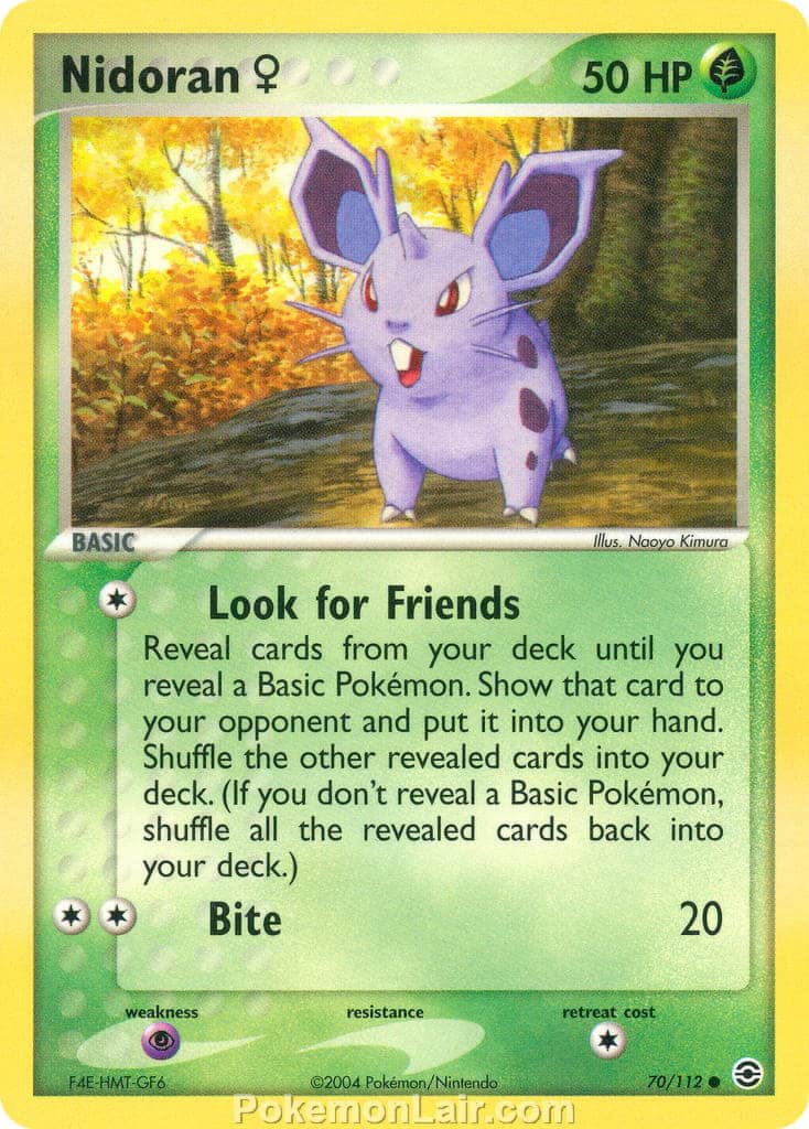 2004 Pokemon Trading Card Game EX Fire Red and Leaf Green Price List 70 Nidoran