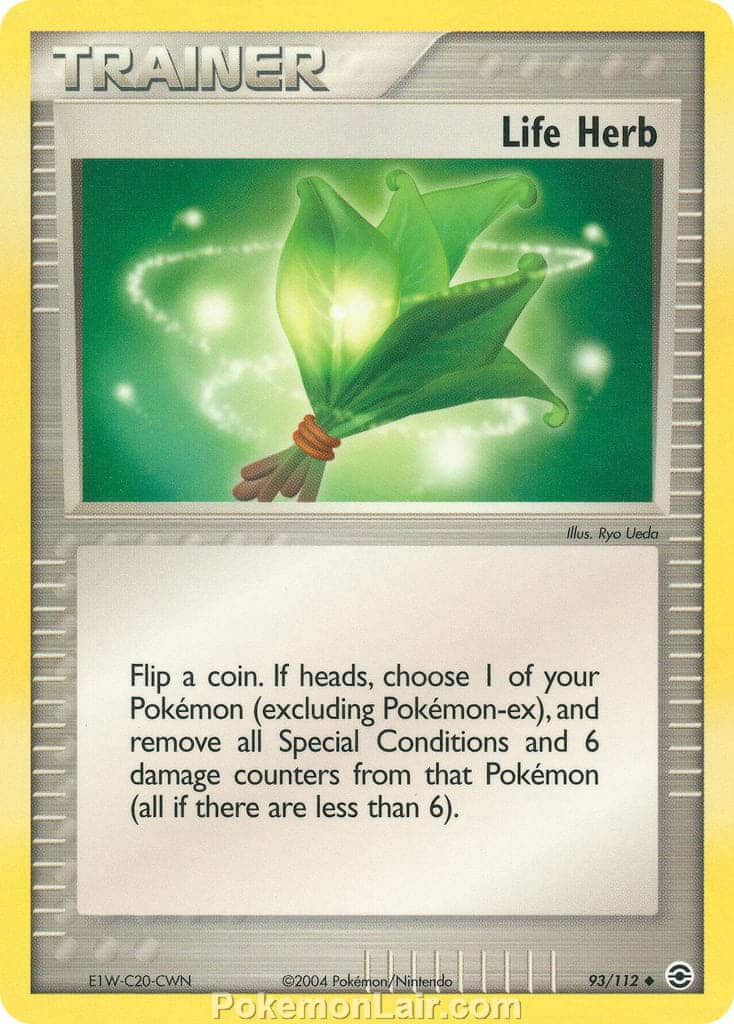 2004 Pokemon Trading Card Game EX Fire Red and Leaf Green Price List 93 Life Herb