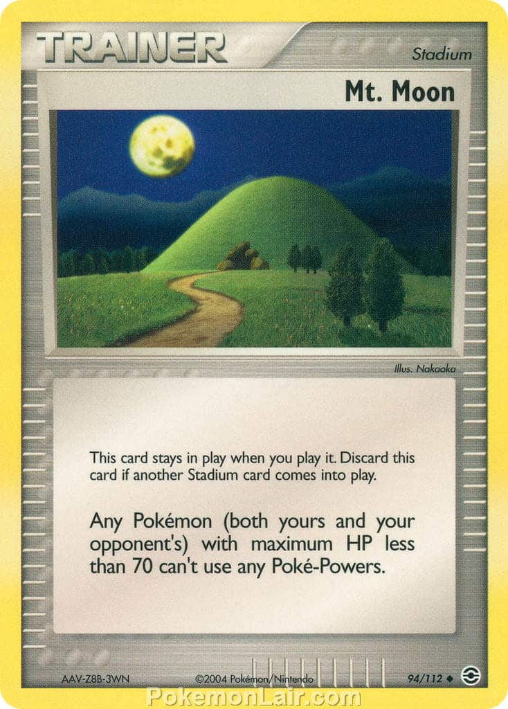 2004 Pokemon Trading Card Game EX Fire Red and Leaf Green Price List 94 Mt. Moon