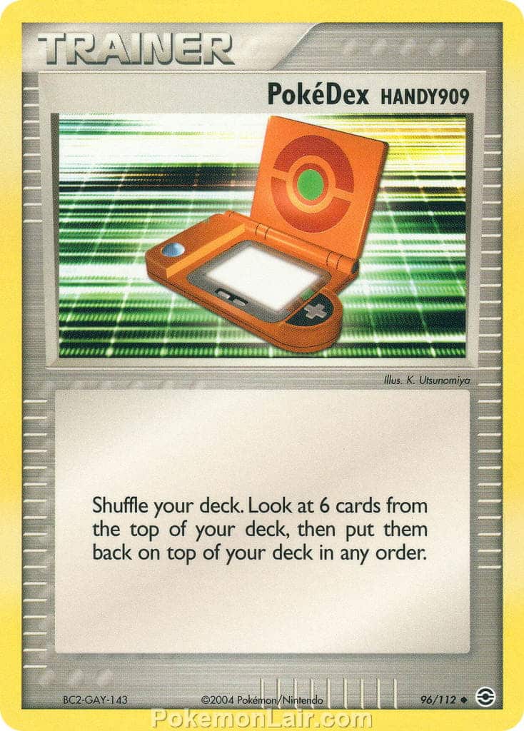 2004 Pokemon Trading Card Game EX Fire Red and Leaf Green Price List 96 Pokedex Handy 909
