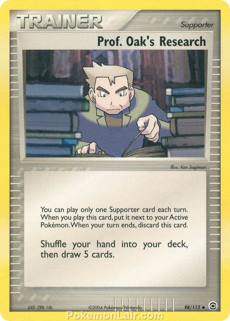 2004 Pokemon Trading Card Game EX Fire Red and Leaf Green Price List 98 Prof Oaks Research