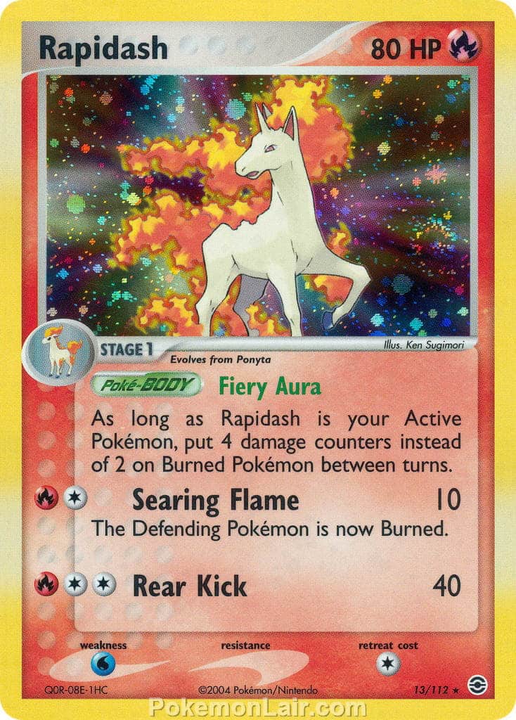 2004 Pokemon Trading Card Game EX Fire Red and Leaf Green Set 13 Rapidash