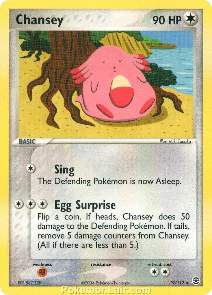 2004 Pokemon Trading Card Game EX Fire Red and Leaf Green Set 19 Chansey