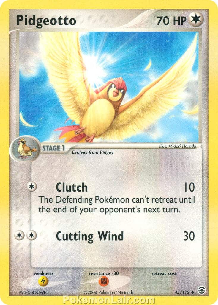 2004 Pokemon Trading Card Game EX Fire Red and Leaf Green Set 45 Pidgeotto