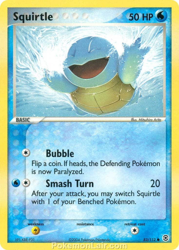2004 Pokemon Trading Card Game EX Fire Red and Leaf Green Set 83 Squirtle