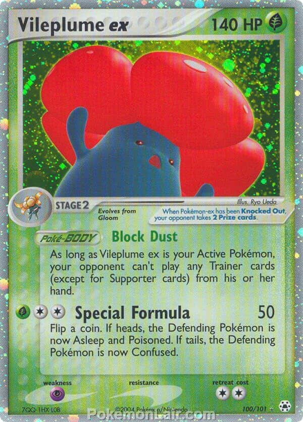 2004 Pokemon Trading Card Game EX Hidden Legends Price List 100 Vileplume EX