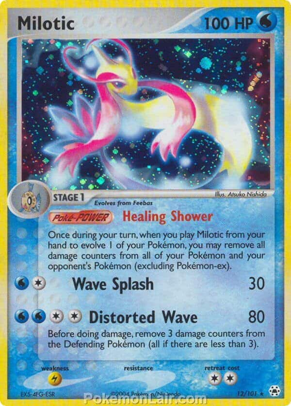 2004 Pokemon Trading Card Game EX Hidden Legends Price List 12 Milotic