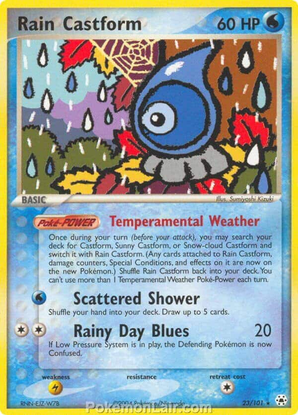 2004 Pokemon Trading Card Game EX Hidden Legends Price List 23 Rain Castform