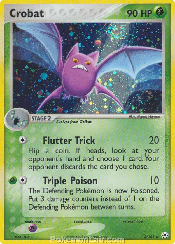 2004 Pokemon Trading Card Game EX Hidden Legends Price List 3 Crobat