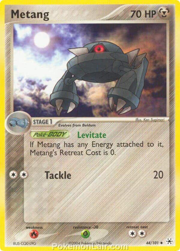 2004 Pokemon Trading Card Game EX Hidden Legends Price List 44 Metang