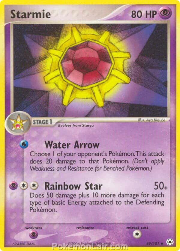 2004 Pokemon Trading Card Game EX Hidden Legends Price List 49 Starmie