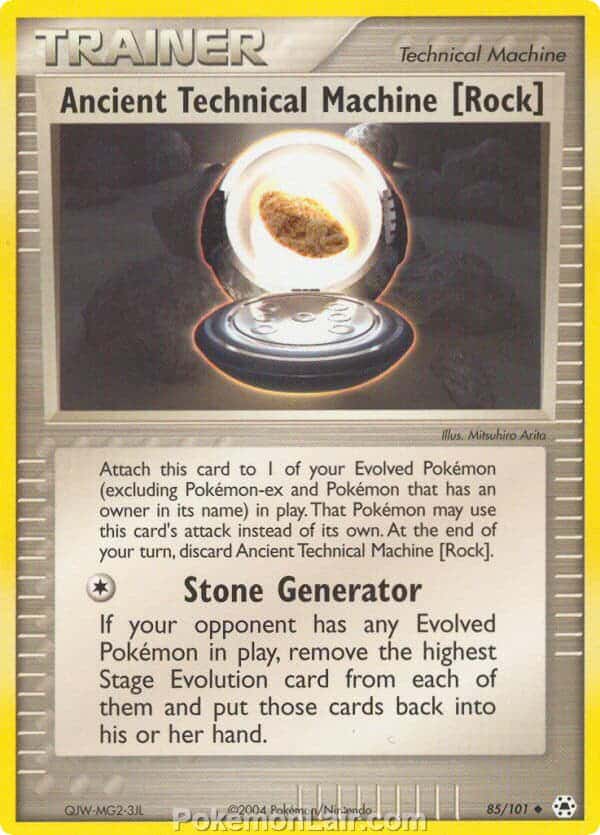 2004 Pokemon Trading Card Game EX Hidden Legends Price List 85 Ancient Technical Machine Rock