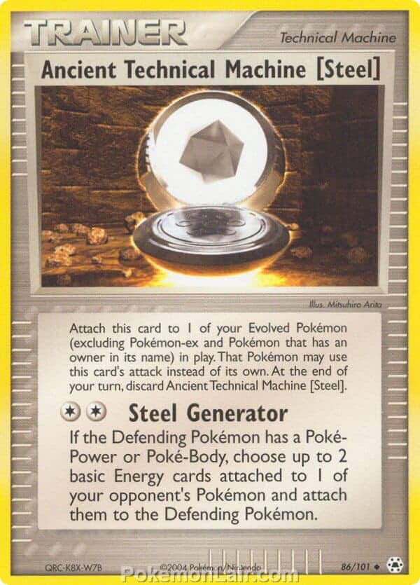 2004 Pokemon Trading Card Game EX Hidden Legends Price List 86 Ancient Technical Machine Steel