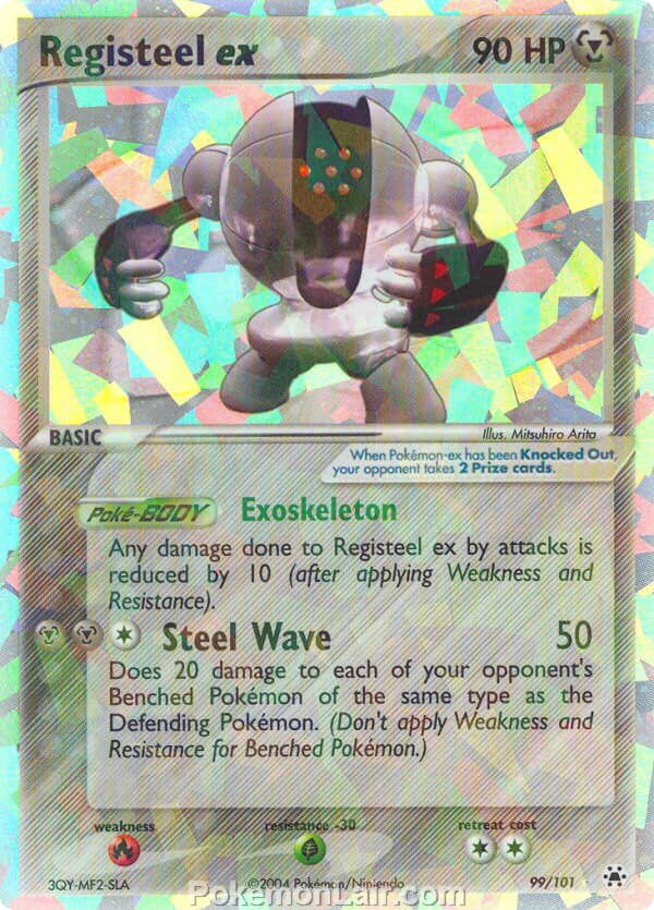 2004 Pokemon Trading Card Game EX Hidden Legends Price List 99 Registeel EX