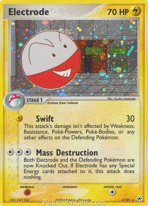 2004 Pokemon Trading Card Game EX Hidden Legends Set 5 Electrode
