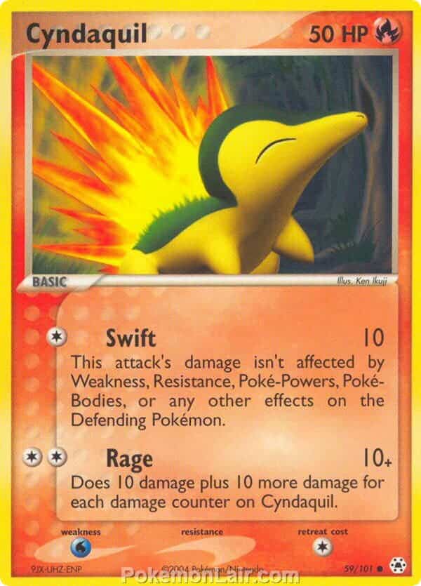 2004 Pokemon Trading Card Game EX Hidden Legends Set 59 Cyndaquil