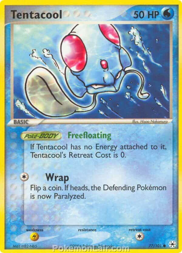 2004 Pokemon Trading Card Game EX Hidden Legends Set 77 Tentacool