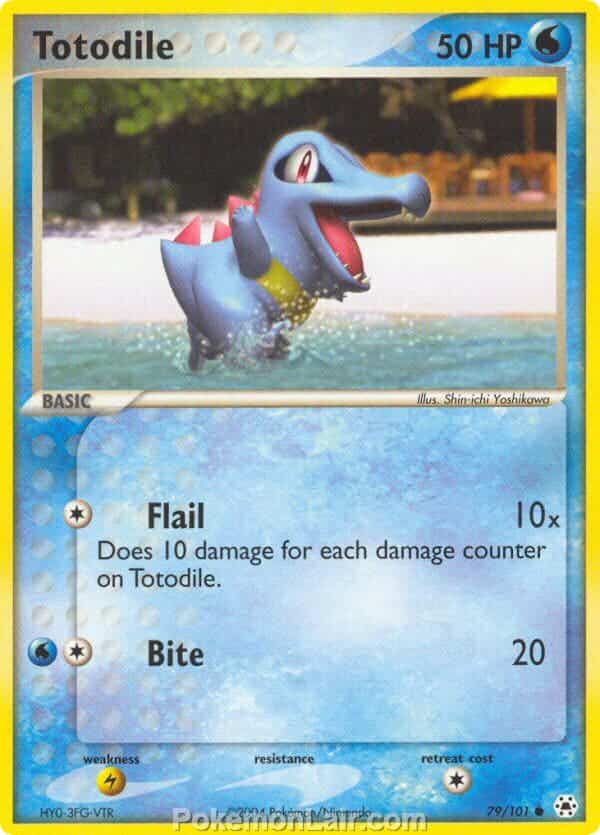 2004 Pokemon Trading Card Game EX Hidden Legends Set 79 Totodile