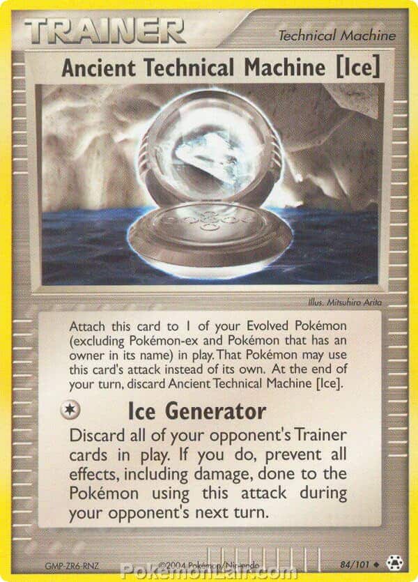 2004 Pokemon Trading Card Game EX Hidden Legends Set 84 Ancient Technical Machine Ice