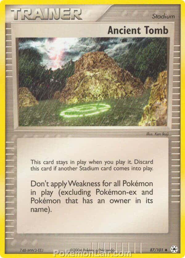 2004 Pokemon Trading Card Game EX Hidden Legends Set 87 Ancient Tomb